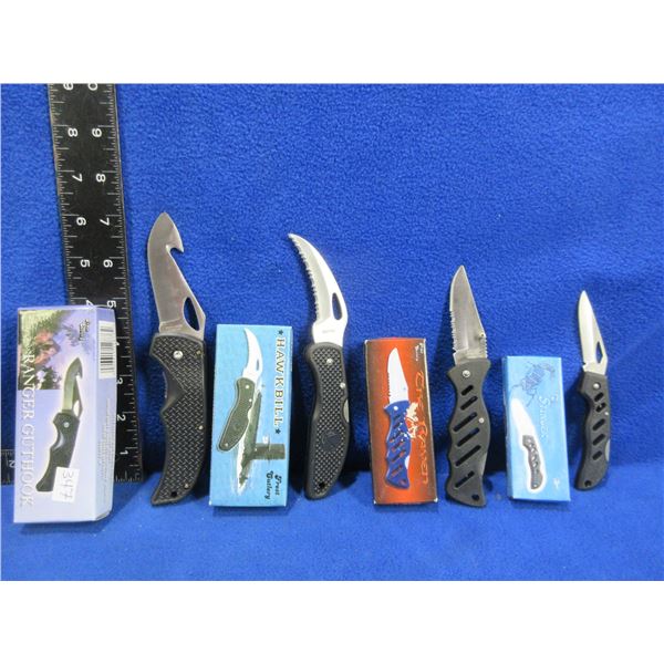 4 Folding Lock Blade Knives - Frost Cutlery - Appear Unused