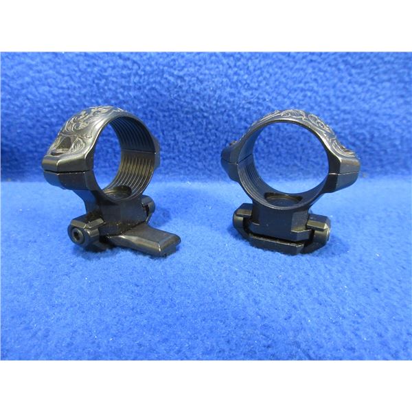 Vintage Sako 1" Steel High Rings with Engraving