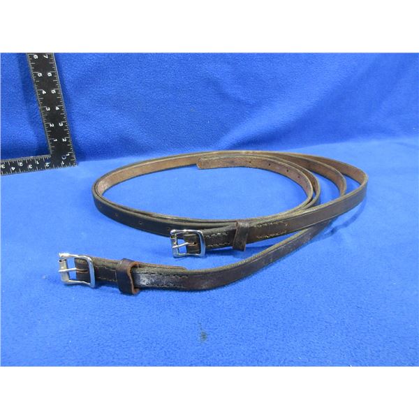 2 Vintage Leather Belts - 58" Length x 3/4" Wide