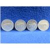 Image 1 : 4 - 1967 Canadian 25 Cent Coins - .800 Silver
