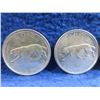 Image 2 : 4 - 1967 Canadian 25 Cent Coins - .800 Silver