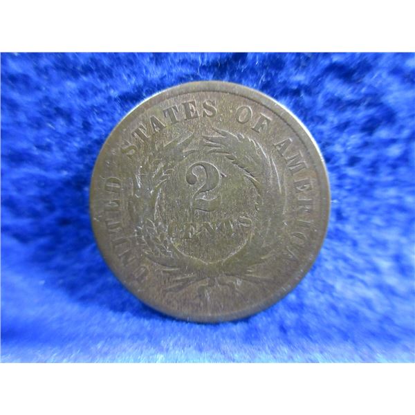 1865 USA 2 Cent Coin - "Union Shield"