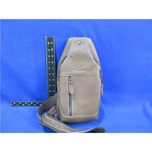 BULLCAPTAIN Genuine Leather Shoulder Sling Crossbody Bag