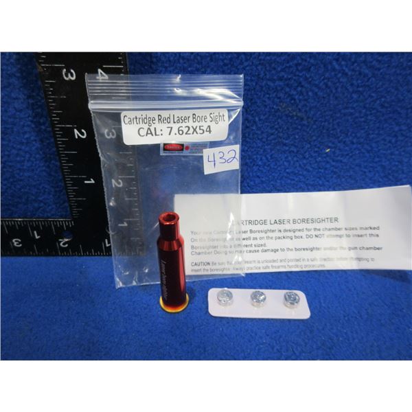 NEW - 7.62X54 Cartridge Red Laser Bore Sight with Batteries
