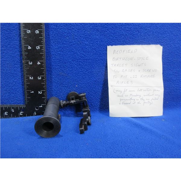 Redfield Biathlon Style Target Peep Sights with .22 RF Bases & Screws