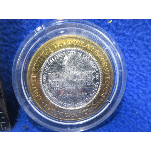 1997-2005 Las Vegas, Nevada Limited Edition Ten Dollar Gaming Token