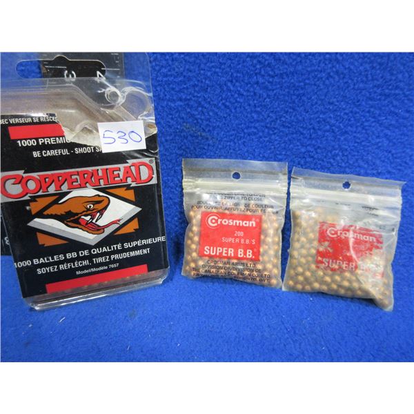 Lot of Misc. BB's - Box of Approx. 500, 2 Bags of 200