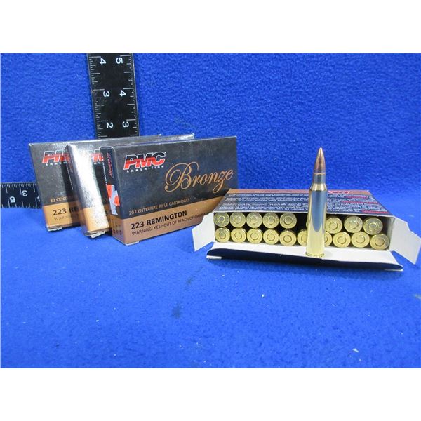 223 Rem. 55gr FMJ-BT PMC Bronze (Pick Up or Ship by UPS Only)