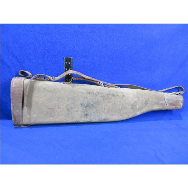 Vintage Leg O' Mutton Gun Case - Leather and Canvas