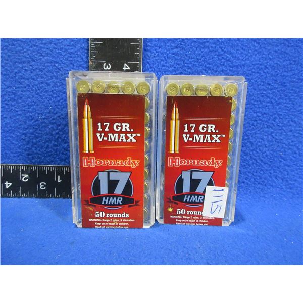 17 HMR 17gr V-Max Hornady Cartridges (Pick Up or Ship by UPS Only)