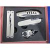 Image 2 : Sheffield's 4 Piece Set - 2 Knives, LED Key Chain and Multi-Tool Plier