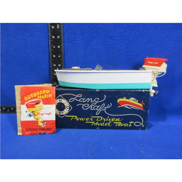 Vintage Langcraft Power Driven Electric Model Boat