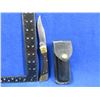 Image 1 : Buck 110 Folding Lock Blade Knife with Leather Sheath