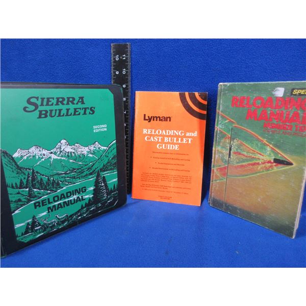 3 Books - Sierra Bullets Reloading Manual 2nd Edition, Lyman Reloading and Cast Bullet Guide, Speer 