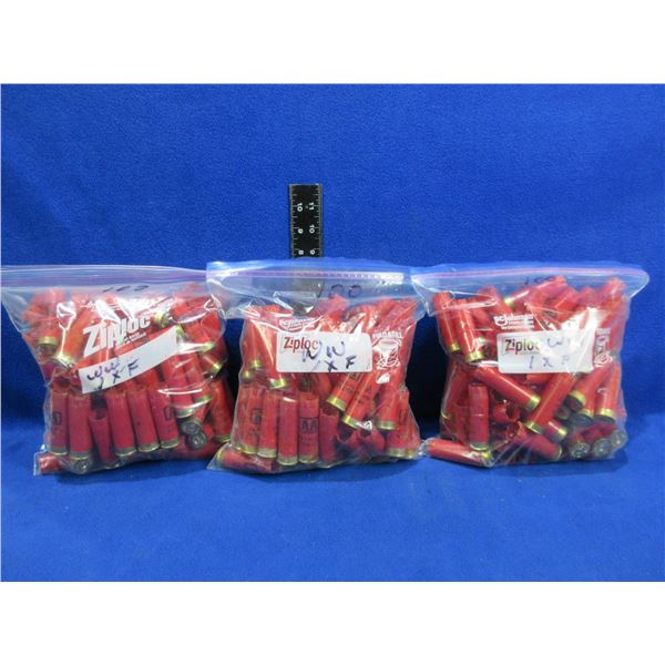 12 Ga. 2 3/4" 1x Fired Shotshell Hulls - Winchester AA - 3 Bags of 100