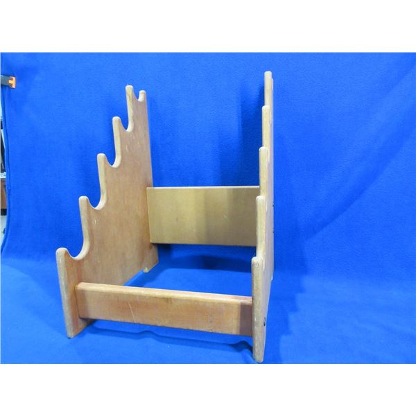 Wood 5 Gun Rack - Approx. 18 1/2" High x 13" Wide x 14 1/2" Deep