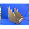 Image 2 : Wood 5 Gun Rack - Approx. 18 1/2" High x 13" Wide x 14 1/2" Deep
