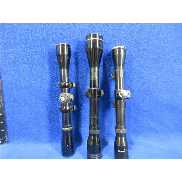 3 Scopes - Focus 4x40, Tasco 4x32, Fontaine Sportview 4x32