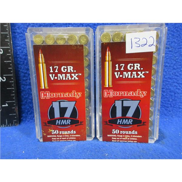 17 HMR 17gr V-Max Hornady Cartridges (Pick Up or Ship by UPS Only)
