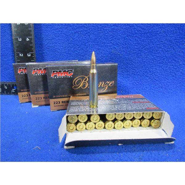 223 Rem. 55gr FMJ-BT PMC Bronze (Pick Up or Ship by UPS Only)