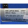 Image 2 : 338 Lapua Mag 250gr HPBT Sellier & Bellot (Pick Up or Ship by UPS Only)