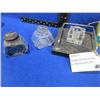 Image 2 : Lot of Misc. Vintage Ink Wells, Ink Bottles and a Glass Flower Frog