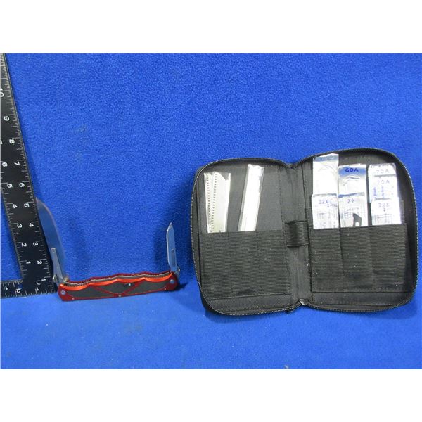 Havalon Replaceable Blade Folding Knife - Comes with Extra Blades & Case