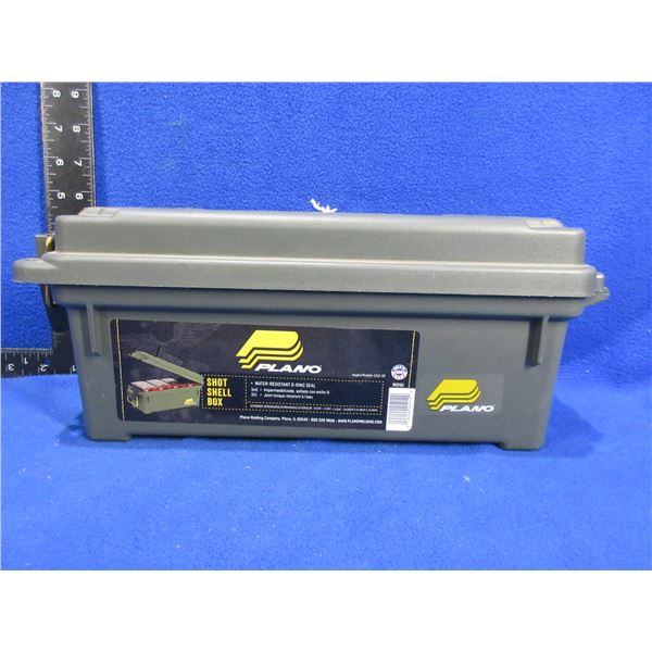 Plano Plastic Shot Shell Box - Ext. Dimensions: 13.625" x 5.625" x 5.625"
