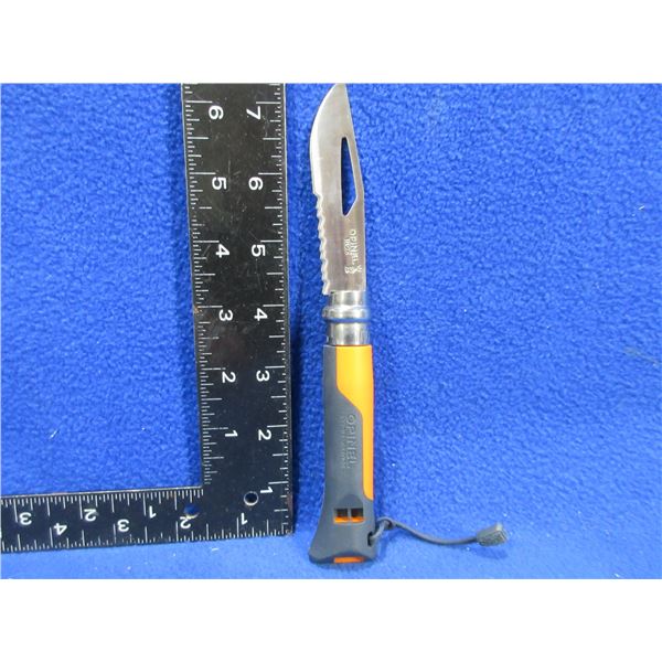 OpInel Inox Folding Blade Knife with Lanyard - 3 1/4" Blade