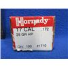 Image 2 : 17 Cal. .172" 25gr HP Hornady Bullets - Sealed Box of 100