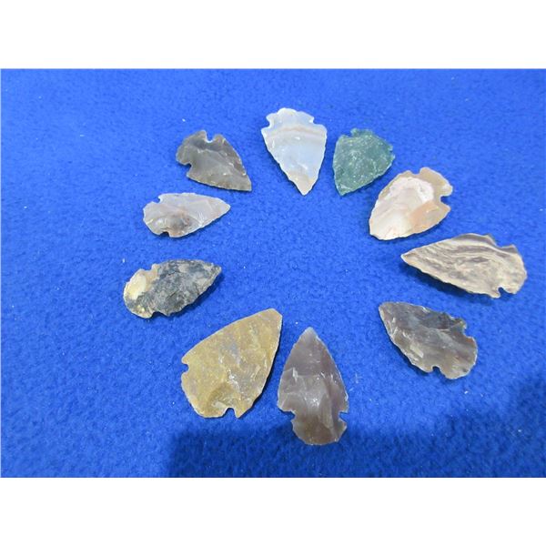 10 Arrowheads - Approx. 1" to 1 1/2" Length