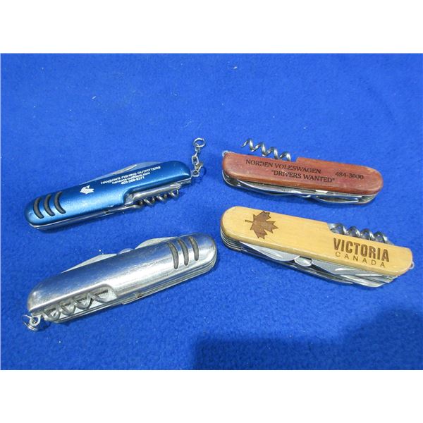 4 Swiss Style Folding Knives