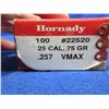 Image 2 : 25 Cal. .257" 75gr V-Max Hornady Bullets - Box of 70