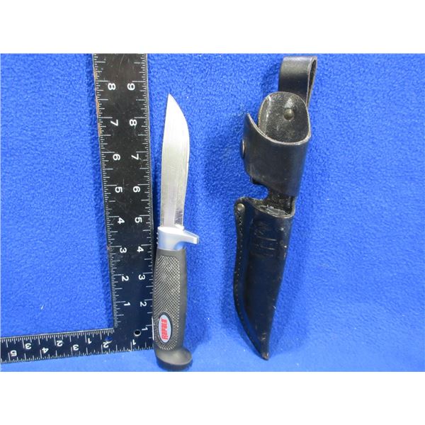 Rapala Fixed Blade Knife with Leather Sheath - 4" Blade, 8 3/4" Total Length