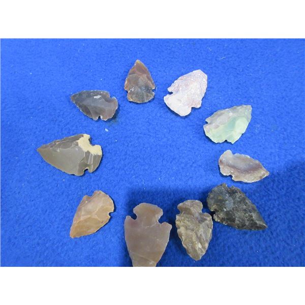 10 Arrowheads - Approx. 1" to 1 1/2" Length