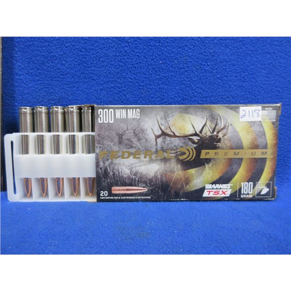 300 Win. Mag 180gr Barnes TSX (Pick Up or Ship by UPS Only)