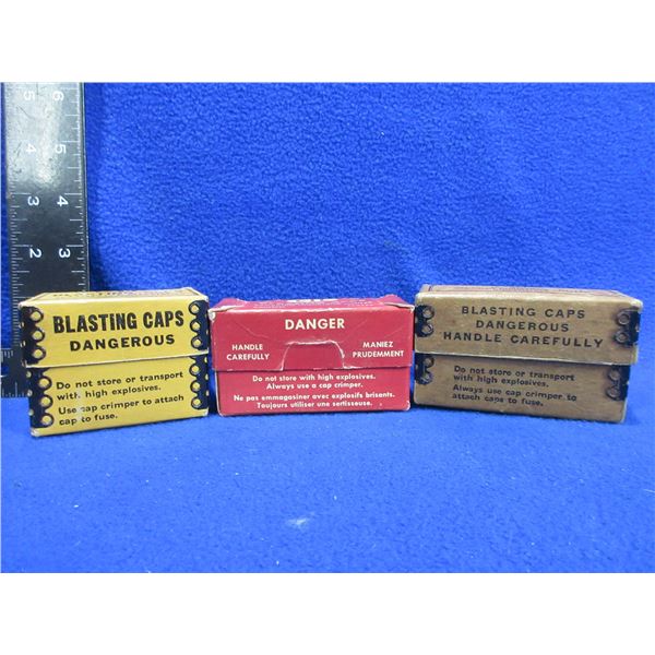 3 Vintage CIL Blasting Caps Collector Boxes