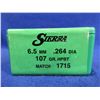 Image 2 : 6.5MM .264" 107gr HPBT Match Sierra Bullets - Sealed Box of 100