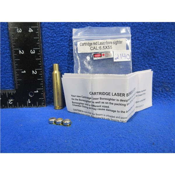NEW - 6.5X55 Cal. Cartridge Red Laser Bore Sight with Batteries