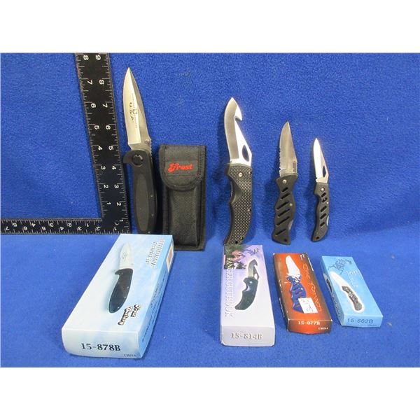 4 Folding Lock Blade Knives - Frost Cutlery - Appear Unused