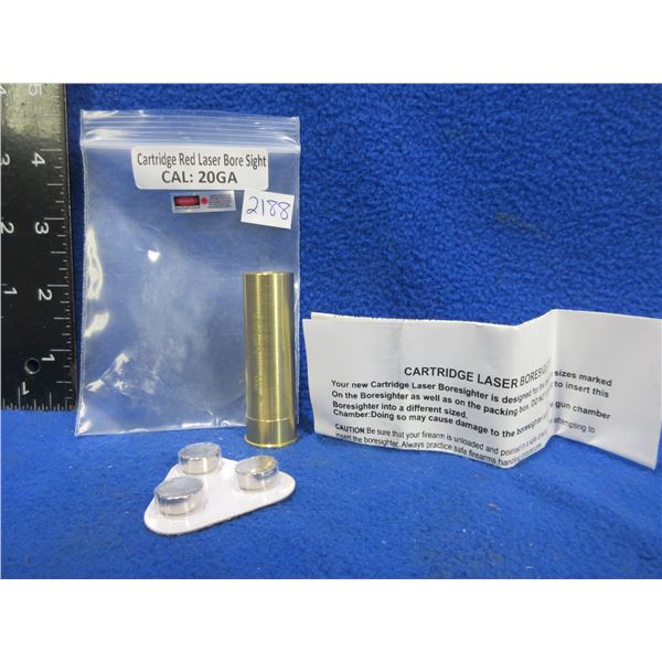 NEW - 20 Gauge Cartridge Red Laser Bore Sight with Batteries