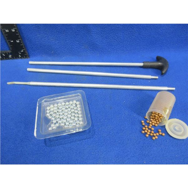 Lot of Misc. - Cleaning Rod, .250" Steel BB's & 17 Cal. BB's