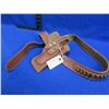 Image 1 : Leather Ammo Belt and Holster with Mag Pouch - Belt 48" Total Length
