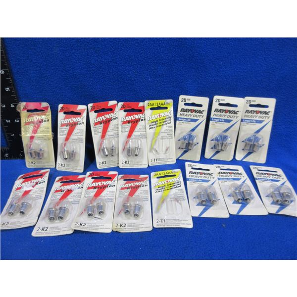 Rayovac 2D & 2AA Flashlight Bulbs - 14 Packs of 2 (2D) & 2 Packs of 2 (2AA)