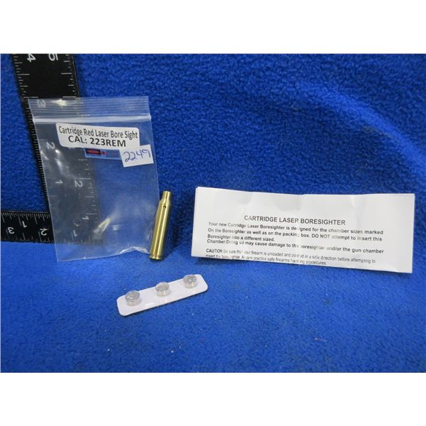 NEW - 223 Rem. Cartridge Red Laser Bore Sight with Batteries