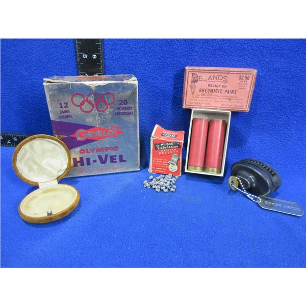 Lot of Misc. - Trigger Lock with Key, 177 Cal. Pellets, 2 DC Co. Shotshells, Etc.