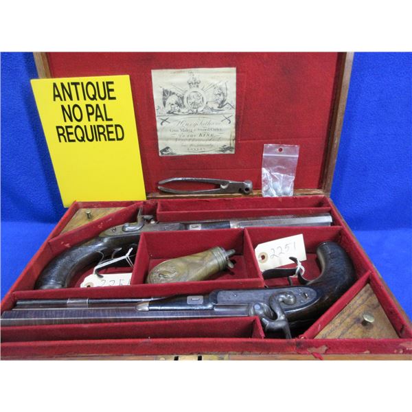 Antique - No PAL Required - Henry Tatham Cap & Ball Pistol set in 50 Cal.
