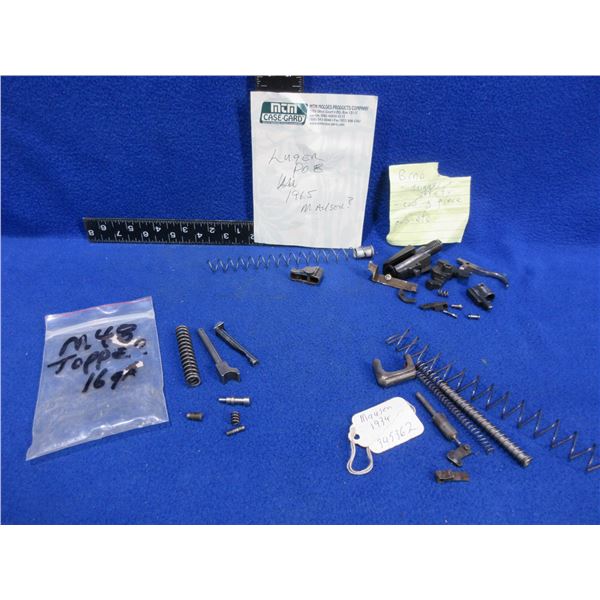 Lot of Misc. Gun Parts - Luger P08, M48 Topper, BRNO 550, 1934 Mauser
