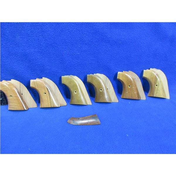 6 Pairs of Wood Handgun Grips - No Screws