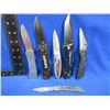 Image 1 : 6 Assorted Folding Lock Blade Knives - 3 are Clip-On